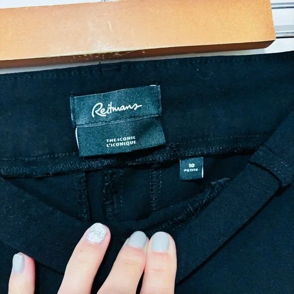 REITMANS Iconic black pants with  pink and white stripes - Picture 7 of 7